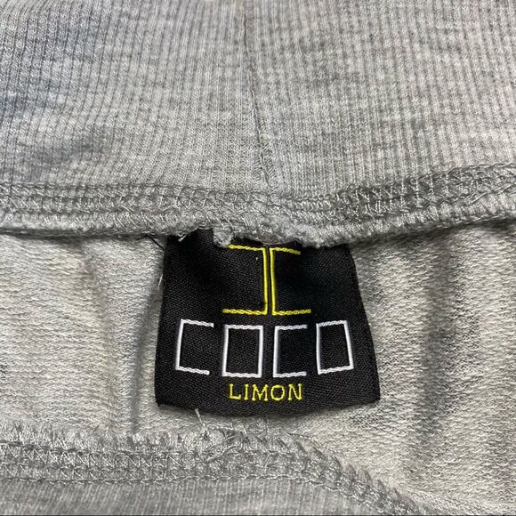 Coco Limon Cropped Skull Skeleton Joggers Gray Halloween Horror Spooky Sz M - Picture 8 of 11